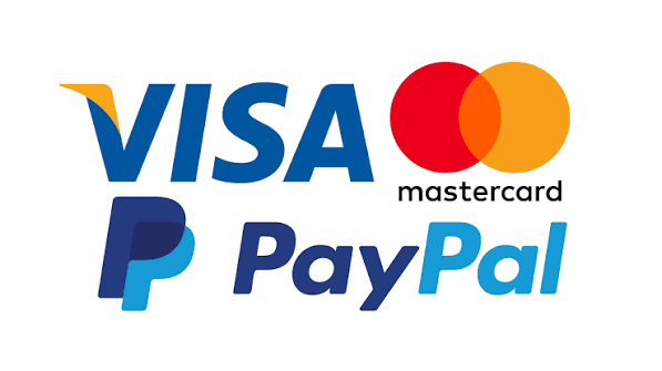 Visa, Mastercard, PayPal